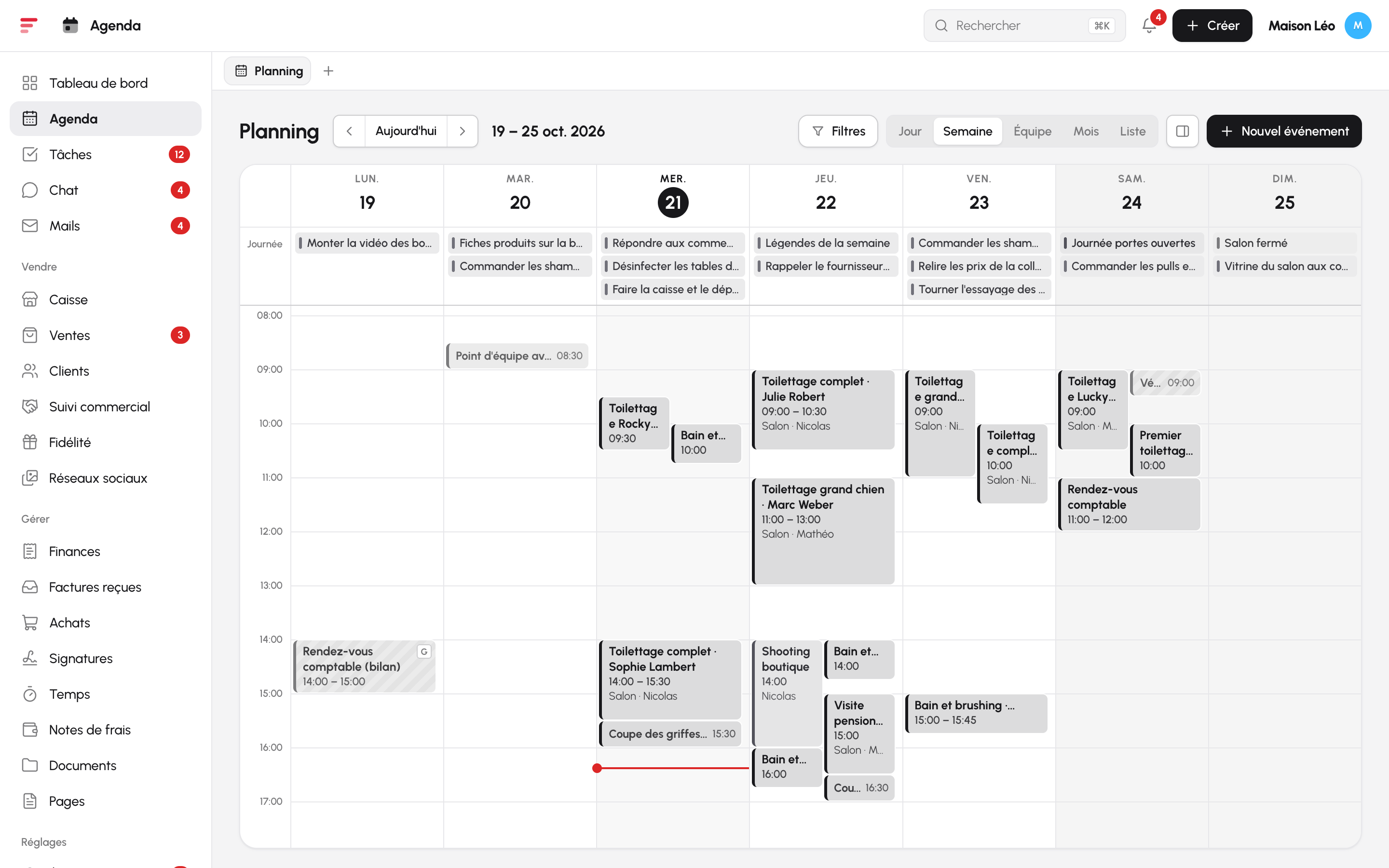 Le planning